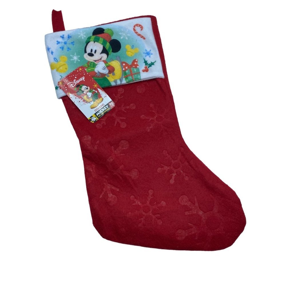 NWT Disney Mickey Mouseโ Christmas Stocking True Original 90 Years Design 16"